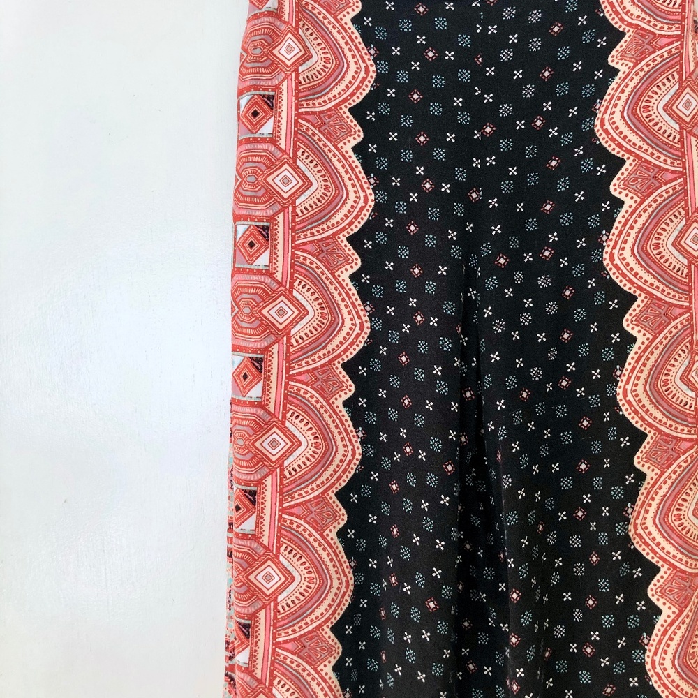 Boho Tribal Lightweight Palazzo Pants with Pockets